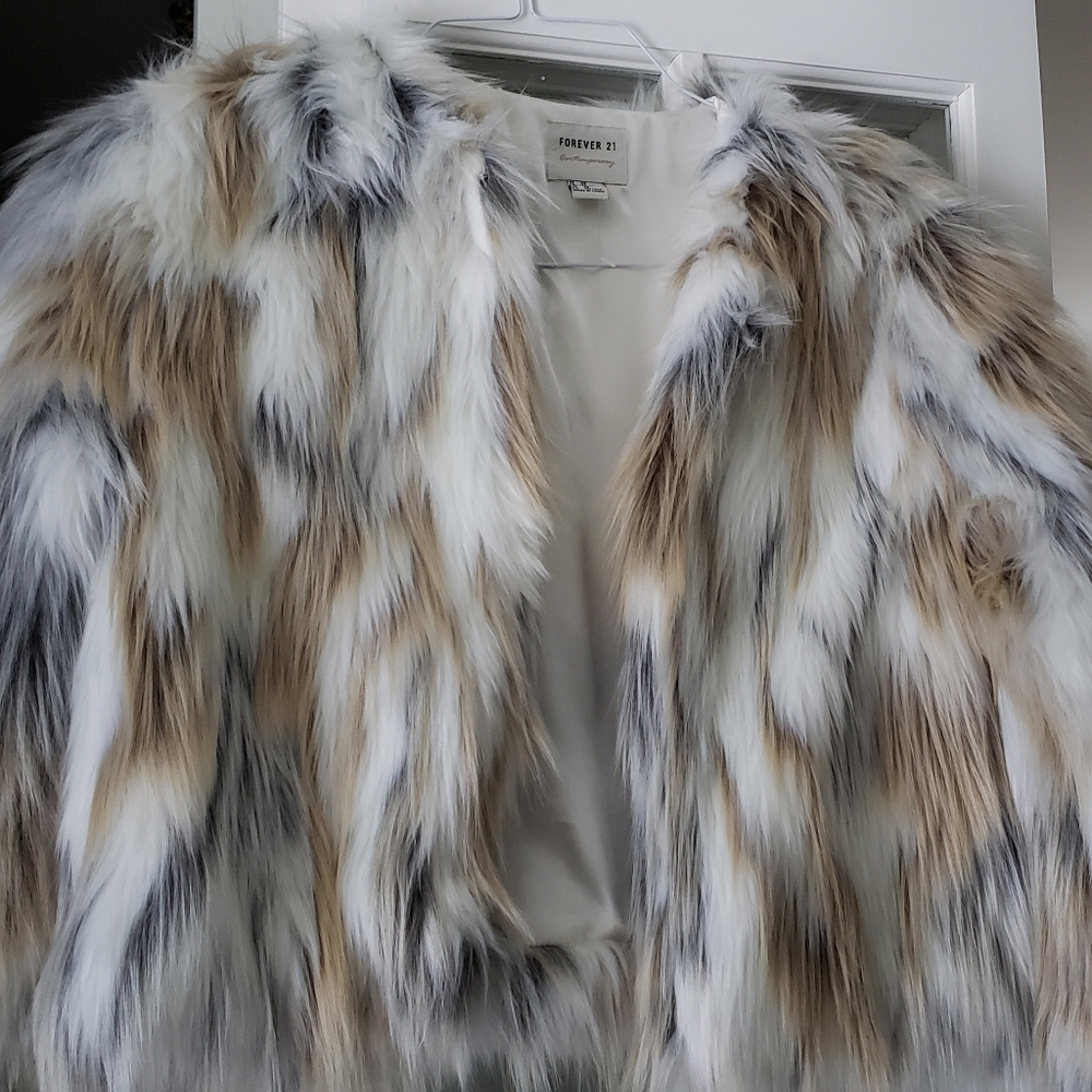 Faux fur coat